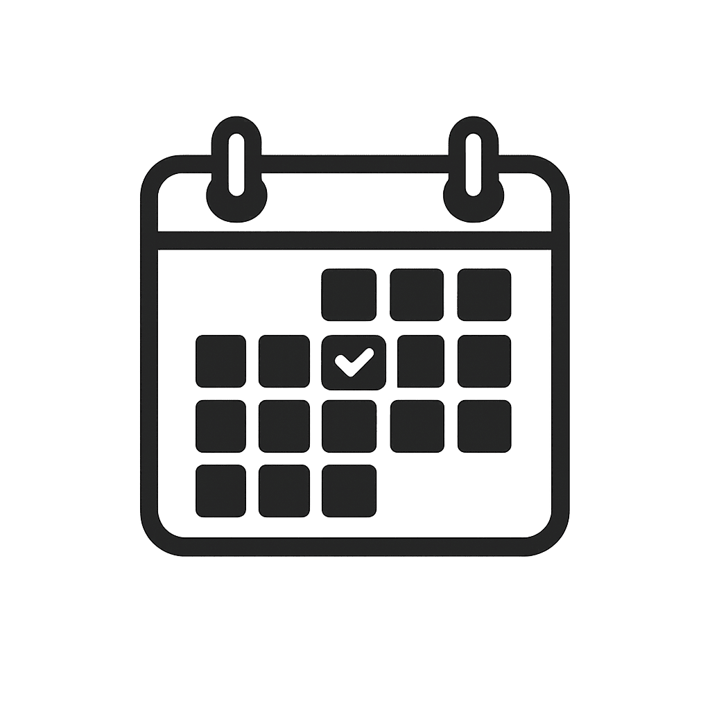 Mobile Cocktailmaschine mieten in Leipzig und Umgebung - Hochzeiten und Events - Kalender Icon